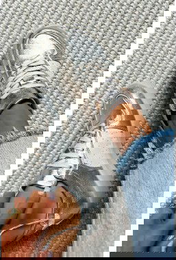 Metaliczne elastyczne sneakersy Norey