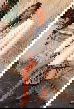 Zabudowane klapki Sanea jasny brąz