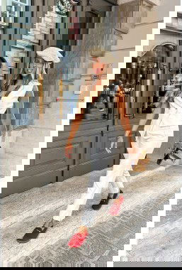 Czerwone zamszowe mokasyny Felune