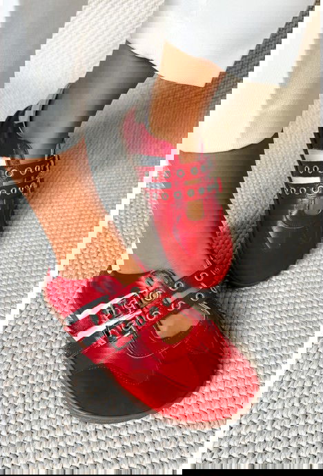 Czerwone sneakersy barefoot Vioné