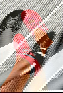 Czerwone sneakersy barefoot Vioné